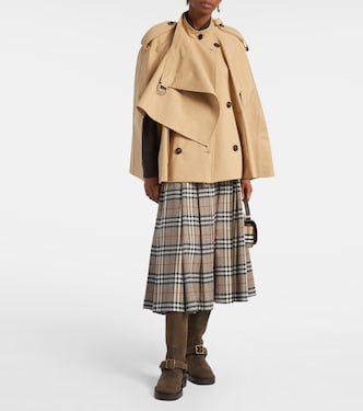 Double-breasted cotton cape | Burberry