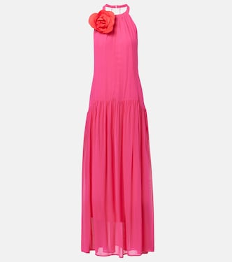 Pink Flower halterneck maxi dress | Farm Rio