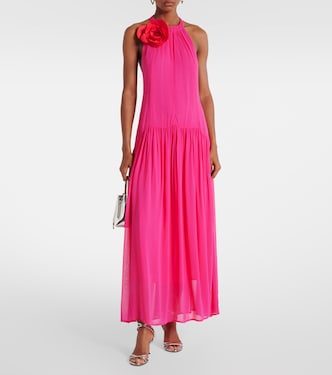 Pink Flower halterneck maxi dress | Farm Rio