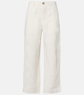Issa linen barrel-leg pants | Velvet