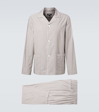 Pijama de seda, algodón y cachemir a rayas | Zegna