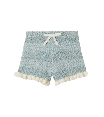 Ruffled striped cotton-blend shorts | Zimmermann Kids
