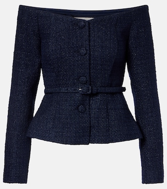 Off-shoulder bouclé top | Roland Mouret