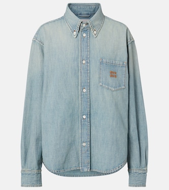 Logo chambray shirt  | Miu Miu