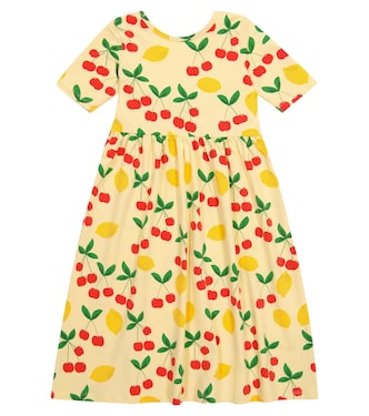 Cherry Lemonade stretch-cotton dress | Mini Rodini