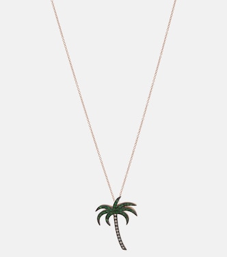 Collana Miami in oro rosa 18kt con diamanti e tsavoriti | Ileana Makri
