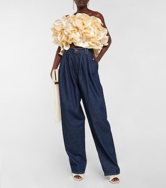 Silk ruffle corset top | Magda Butrym