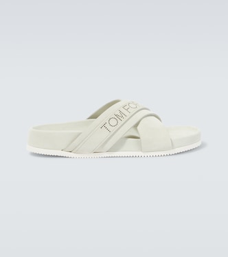 Logo suede slides | Tom Ford