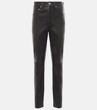 70s high-rise straight leather pants | Re/Done