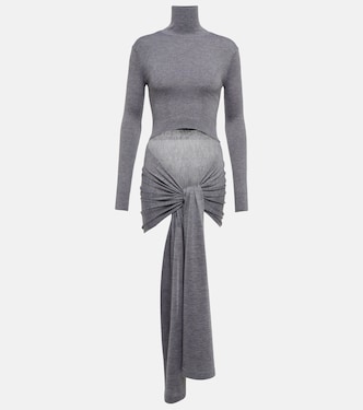 Jersey de cuello alto en cachemir y seda | Alaïa