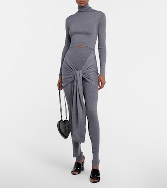 Jersey de cuello alto en cachemir y seda | Alaïa