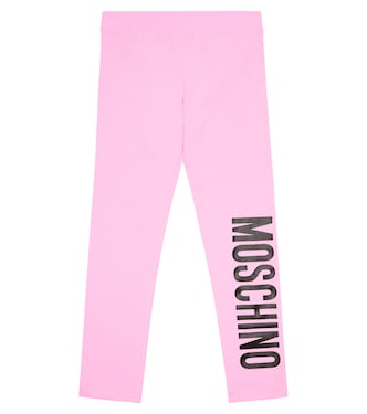 Printed cotton jersey leggings | Moschino Kids