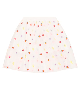 Jupe brodée en tulle à fleurs | Stella McCartney Kids