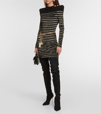Lurex® striped minidress | Balmain