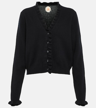 Ruffled cashmere and wool cardigan | Jardin des Orangers