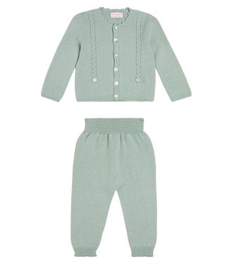 Baby Zas wool cardigan and pants set | La Coqueta