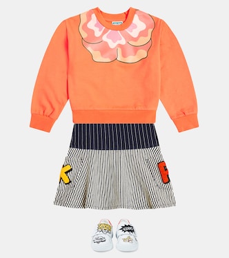 Falda de algodón a rayas | Kenzo Kids