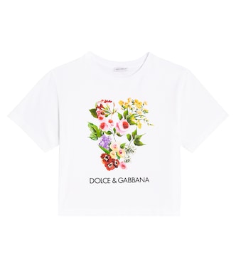 T-shirt in jersey di cotone con stampa | Dolce&Gabbana Kids