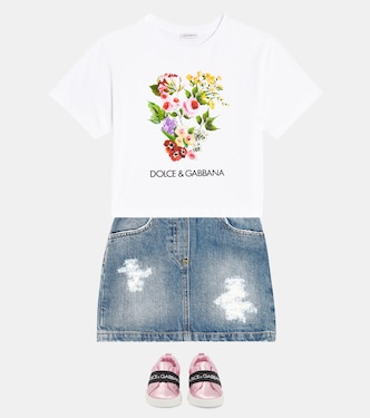 Camiseta de jersey de algodón estampada | Dolce&Gabbana Kids