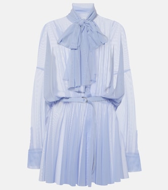 Miniabito in chiffon con fiocco  | Norma Kamali