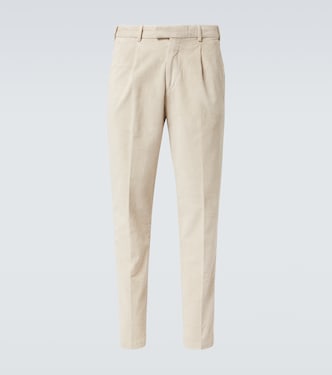 Cotton and silk-blend corduroy straight pants | Thom Sweeney