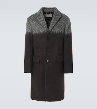 Manteau en laine et coton mélangés | Dries Van Noten