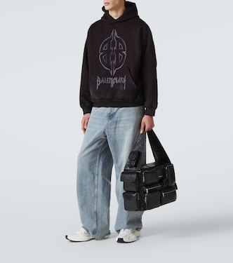 Felpa in jersey di cotone con cappuccio | Balenciaga