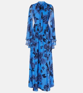 Vestido de fiesta de gasa de seda floral | Erdem