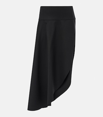 Falda midi de lana asimétrica | Alaïa
