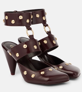 Jade studded leather pumps | Chloé