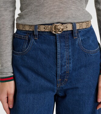 Cintura reversibile in canvas GG Marmont | Gucci