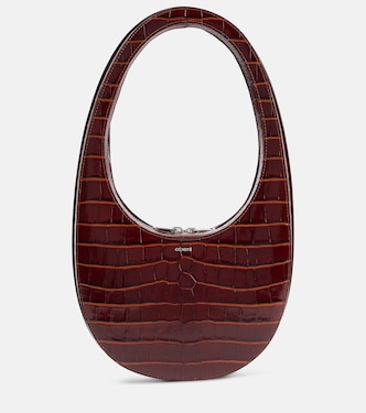 Swipe croc-effect leather shoulder bag | Coperni