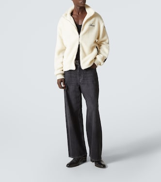 Bones patch-appliqué fleece jacket | Amiri