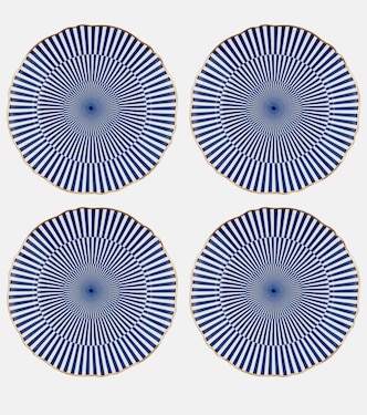 Arcane set of 4 porcelain dinner plates | Bitossi