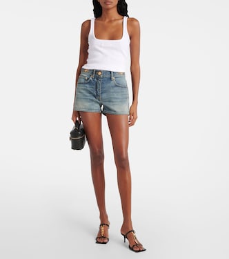 Shorts di jeans a vita media | Versace