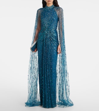 Cairo sequined caped gown  | Jenny Packham
