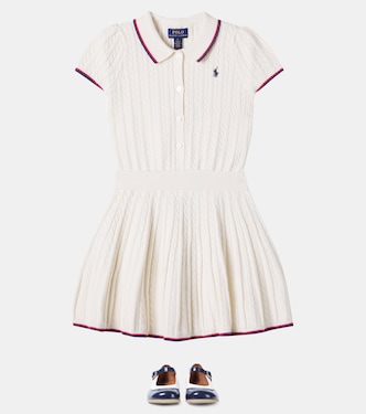 Set de polo y falda de algodón acanalados | Polo Ralph Lauren Kids