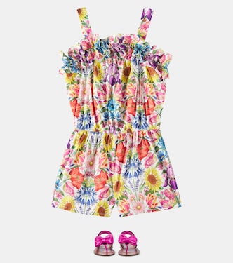 Jumpsuit corta in cotone floreale | Tartine et Chocolat