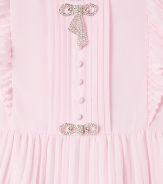 Abito in chiffon con fiocco e pince | Self-Portrait Kids