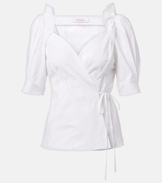 Wickeltop aus einem Baumwollgemisch | Carolina Herrera