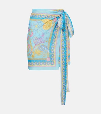 Paréo imprimée en coton et soie | Versace