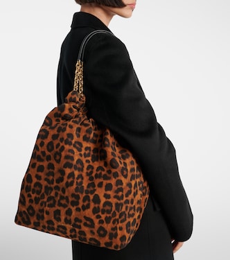 Schultertasche Miami Medium aus Veloursleder | DeMellier