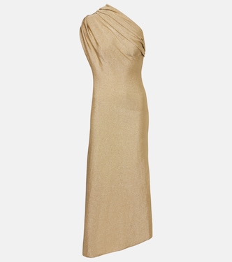 Coast one-shoulder lamé midi dress | Khaite