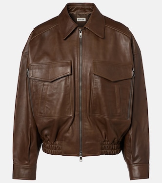 Eugene leather bomber jacket | Staud
