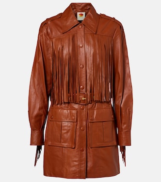 Fringed leather jacket | Farm Rio