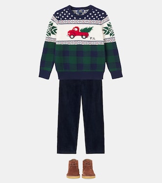 Jacquard cotton sweater | Polo Ralph Lauren Kids