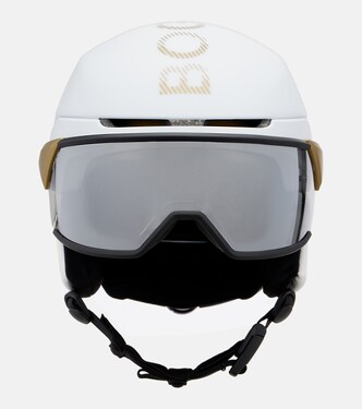 Logo leather-trimmed ski helmet | Bogner