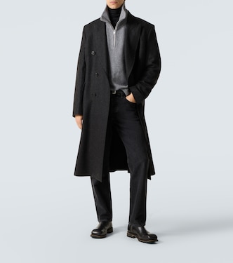 Wool and cotton half-zip sweater | Frame