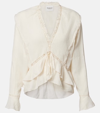 Damienne cotton and linen-blend top | Marant Etoile