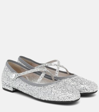 Glitter ballet flats | Miu Miu